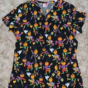 White cross scrub top